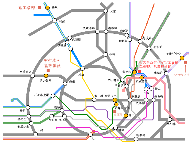 Intercampus access map